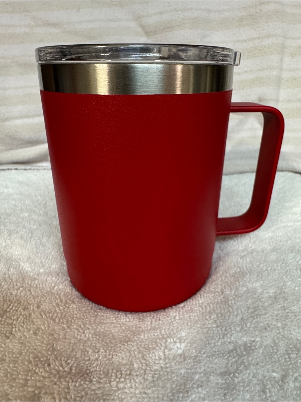 Red Insulated Mug with Handle THE COLDEST WATER 10 Ounces - Picture 2 of 5